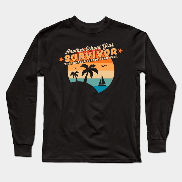 Another School Year Survivor Longest School Year Ever Long Sleeve T-Shirt by OrangeMonkeyArt